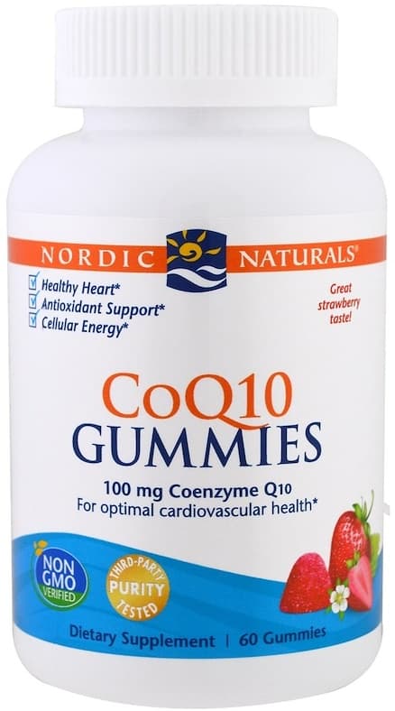 Nordic Naturals - CoQ10 Gummies, 100mg Fragola - 60 Gummies – Nordic Naturals confezione