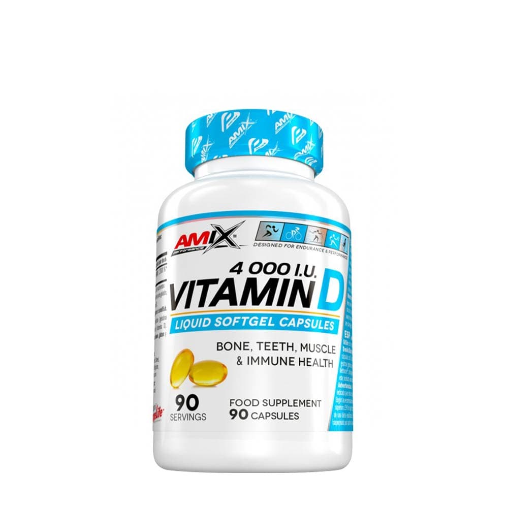 Amix Vitamin D 4000 I.U. - 90 zachte capsules – Amix packaging