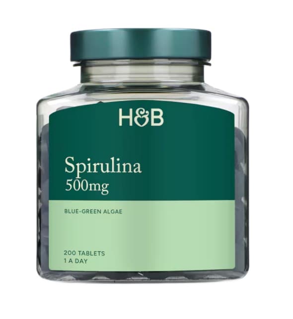 Holland & Barrett Spirulina 500mg - 200 tabletek – Holland & Barrett opakowanie