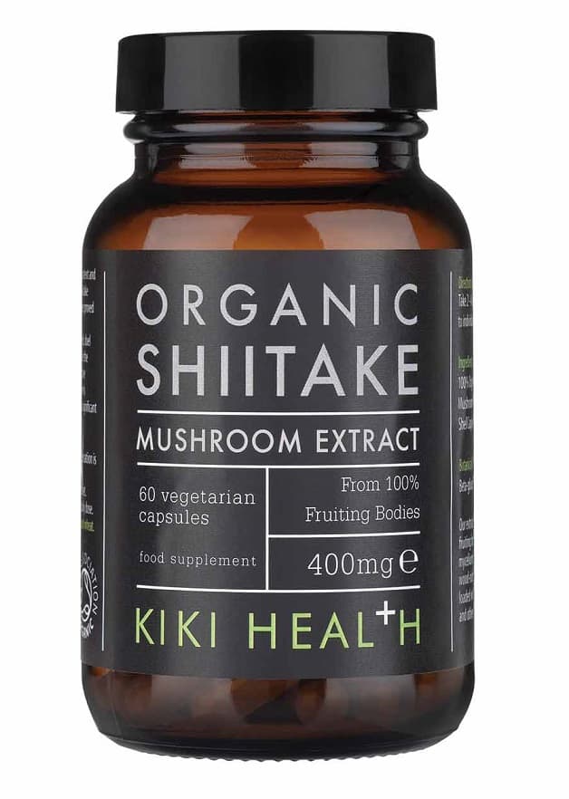 Kiki Health - Shiitake Extract - 400mg, 60 pflanzliche Kapseln – Kiki Health Verpackung