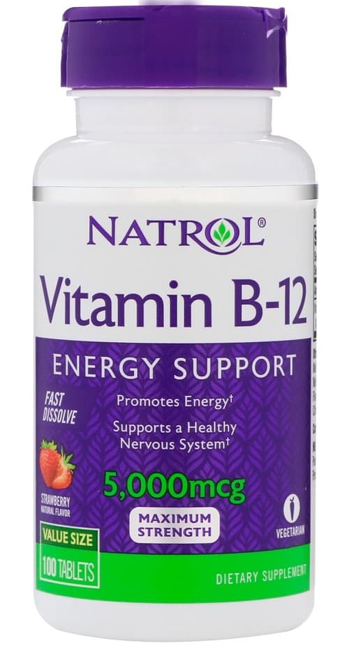 Natrol Vitamin B-12 5000mcg Snabblösliga Tabletter - 100 st – Natrol förpackning