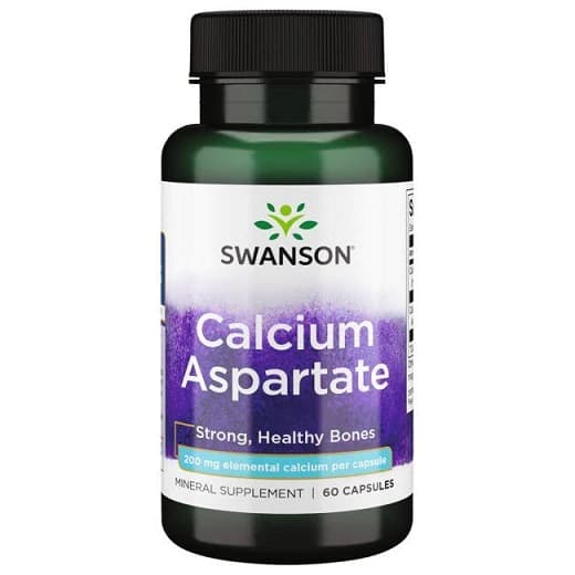 Swanson Calcium Aspartate 1000 mg - 60 kapslar – Swanson förpackning