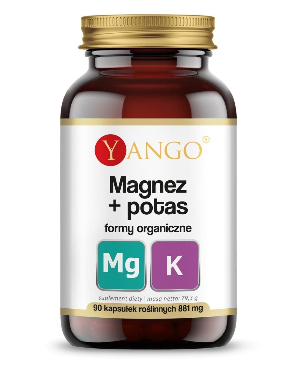 Yango - Magnesium + Potassium Organic Forms - 90 kapslar