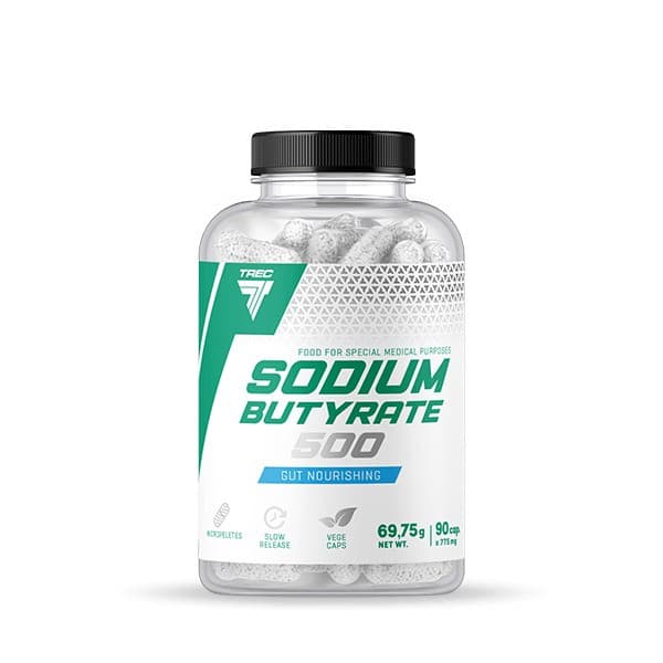 Trec Nutrition Sodium Butyrate 500 mg - 90 kapsułek – Trec opakowanie