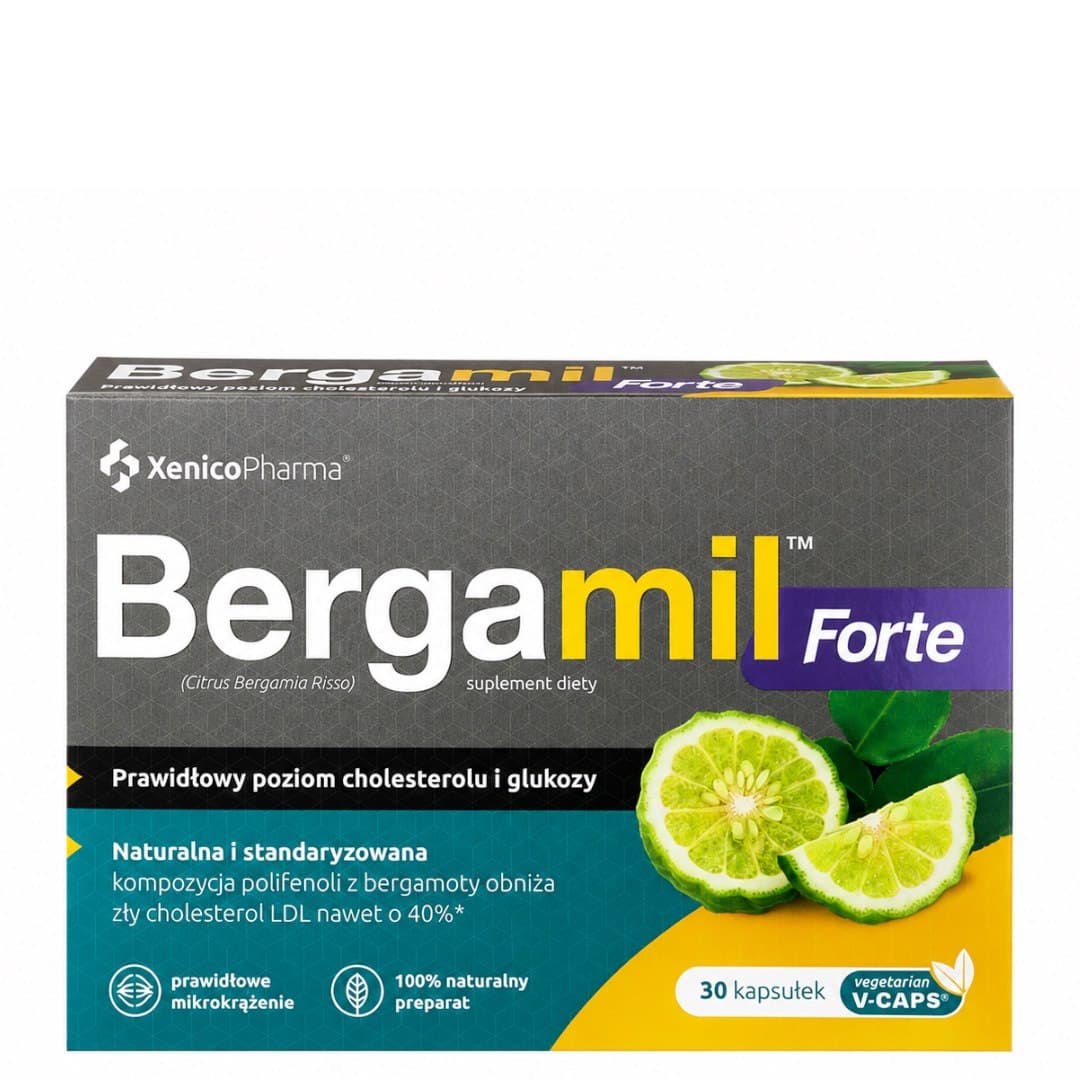 XENICO PHARMA - Bergamil Forte - Bergamot Extract – XENICO PHARMA förpackning