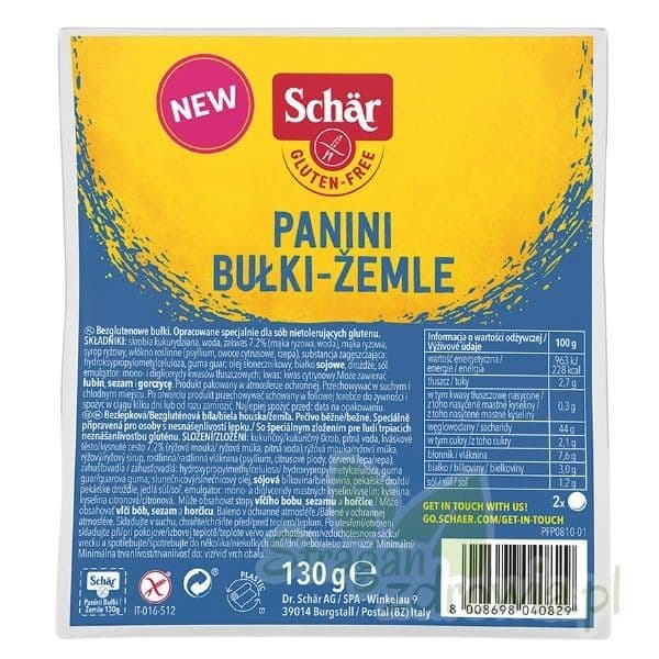 Schär - Panini Rolls - 130g (2x65g) – Schär förpackning