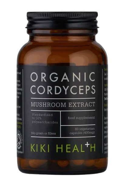 KIKI HEALTH Organic Cordyceps ekstrakt 400 mg - 60 kapslar – Kiki Health förpackning