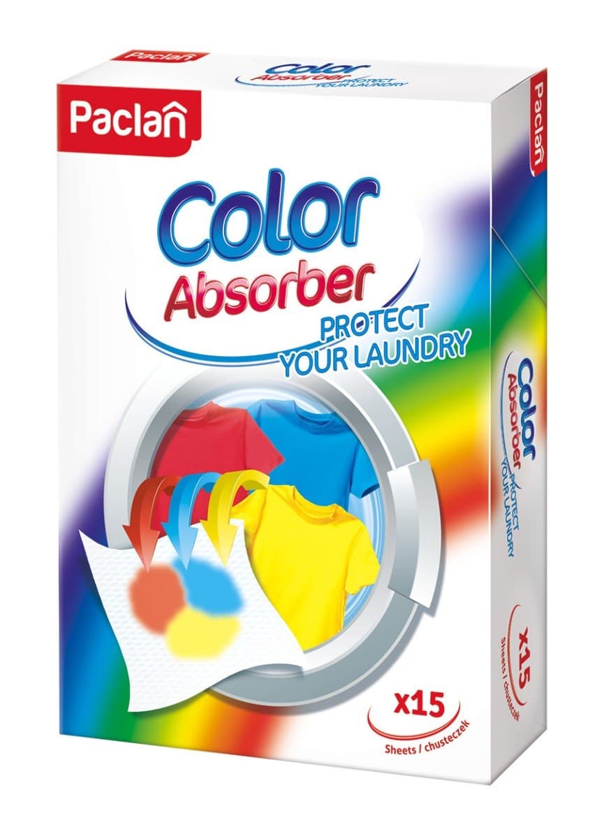 Paclan Color Absorber - panni per bucato colorati 15 pz – Paclan confezione