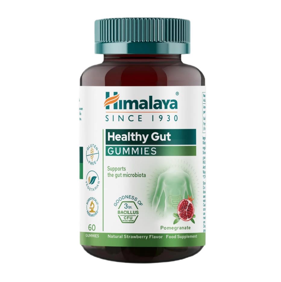 Healthy Gut Gummies, Natural Strawberry - 60 gummies | Himalaya