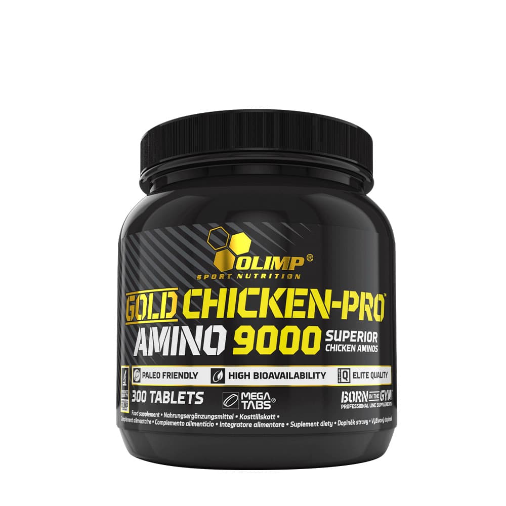 Olimp Labs Gold Chicken-Pro Amino 9000 Mega Tabs – 300 tabletter – Olimp Labs förpackning
