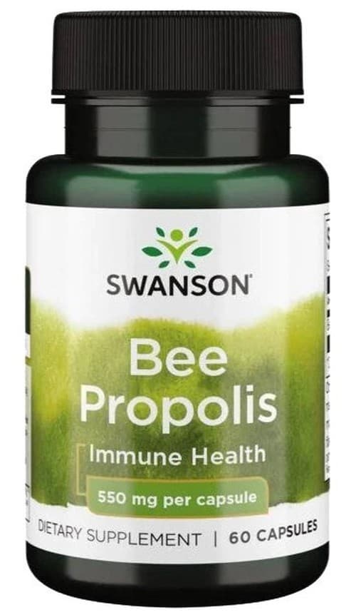 Swanson Bee Propolis 550 mg, 60 kapslar – Swanson förpackning
