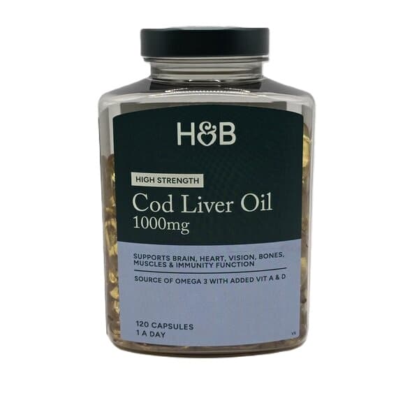Holland & Barrett - High Strength Cod Liver Oil 1000mg – Holland & Barrett packaging