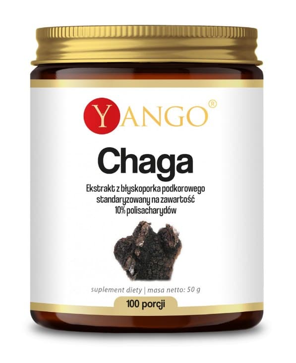 Yango Chaga Extract 500mg – 30 dagers pakke – Yango confezione