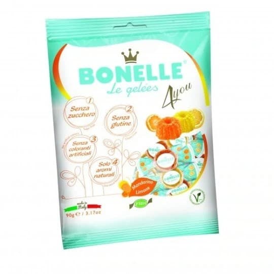 BONELLE Żelki saveur citron et mandarine sans sucre 90 g | Simpatiko – Bonelle emballage