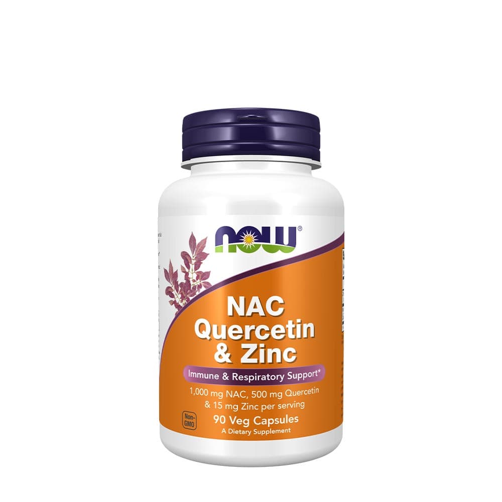 NOW Foods - NAC Quercetin & Zinc - 90 capsules – NOW Foods förpackning