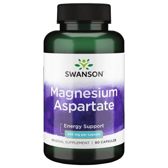 Swanson Magnesium Aspartate 133 mg – 90 kapslar – Swanson förpackning