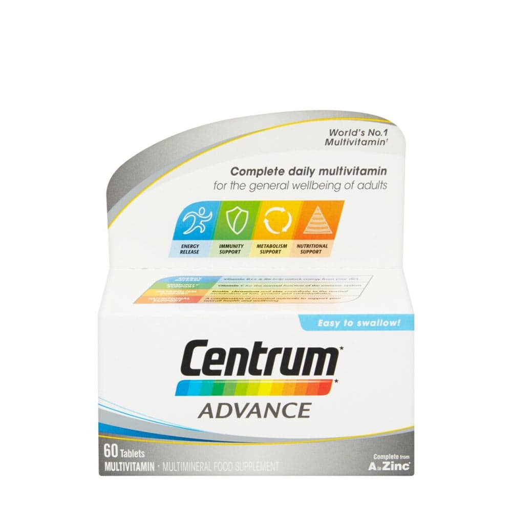 Centrum - Multivitaminer - 60 tabletter – Centrum förpackning