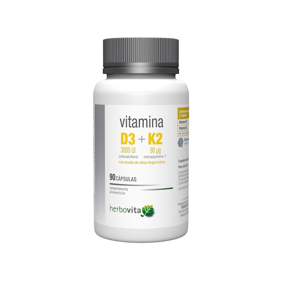 Herbovita Vitamin D3 + K2 - 60 Capsules – Herbovita packaging