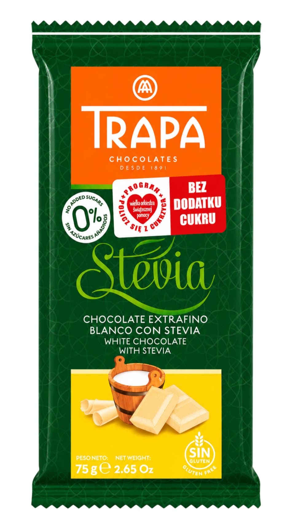 Trapa - Stevia Chocolate – Trapa packaging