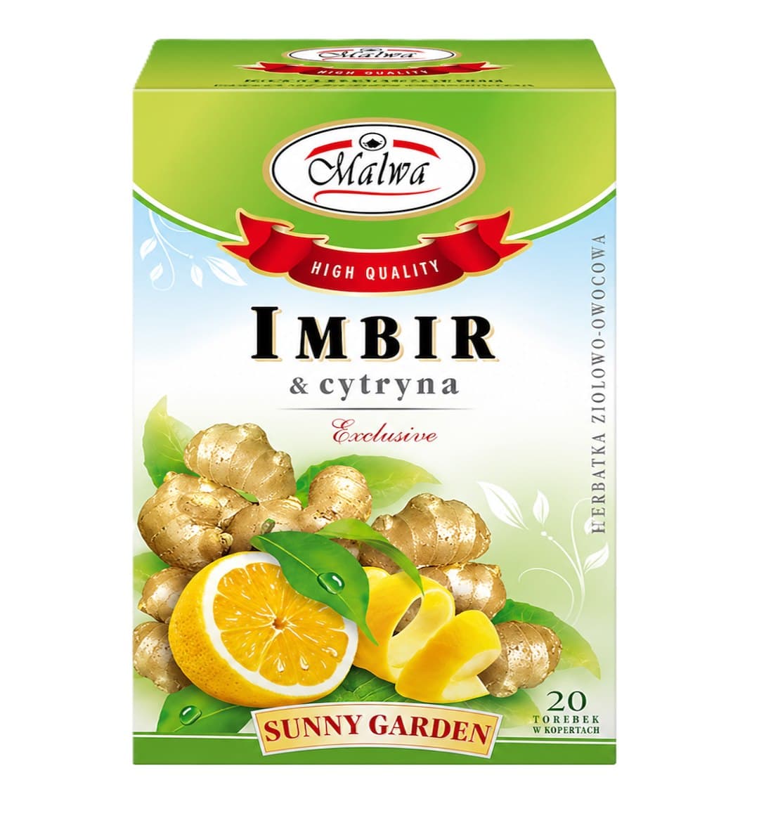 Malwa - Ginger & Lemon Tea 20 Sachets – Malwa förpackning