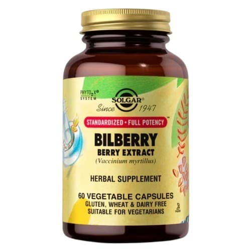 Solgar - Bilberry Berry Extract - 60 Vegetable Caps – Solgar förpackning
