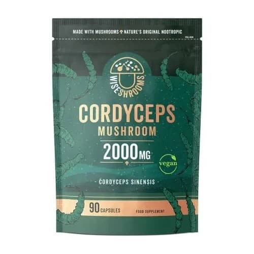 Wiseshrooms Cordyceps Mushroom 2000mg - 90 capsules
