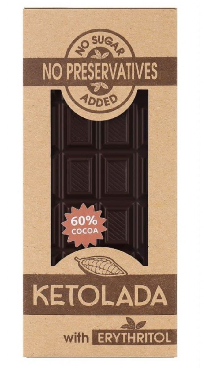 Ketolada Czekolada KETO Bez Dodatku Cukru 100 g | Bio Planet – Ketolada emballage