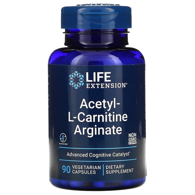 Life Extension Acetil-L-Carnitina Arginate 90 Cápsulas – Life Extension empaque
