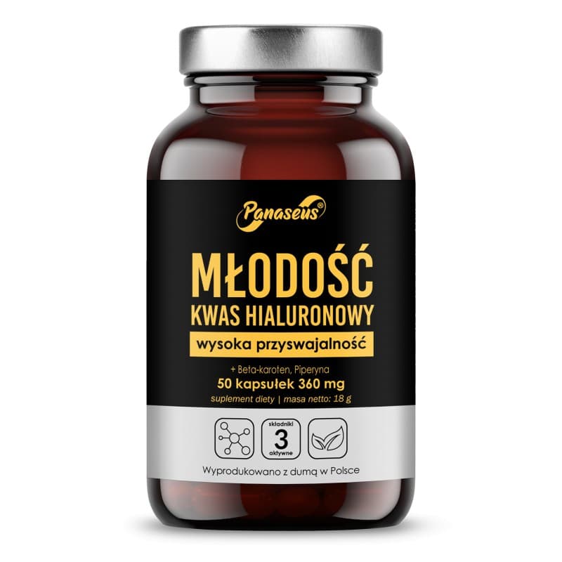 Panaseus Youth Ácido Hialurônico 1000 mcg - 30 cápsulas – Panaseus embalagem