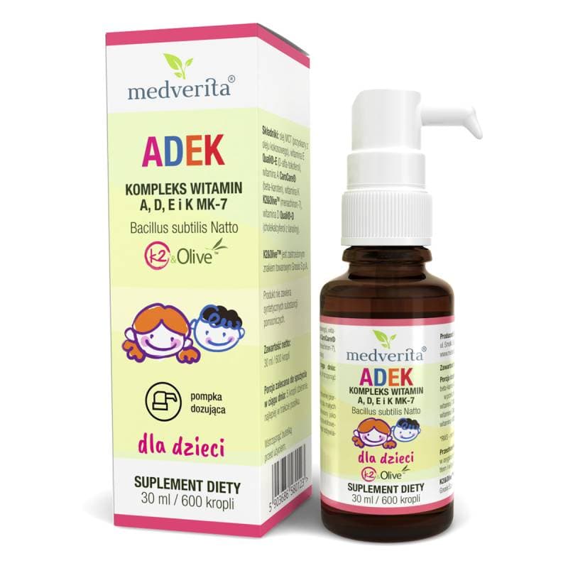 Medverita ADEK (ß-karoten) dla dzieci 30 ml – Medverita packaging