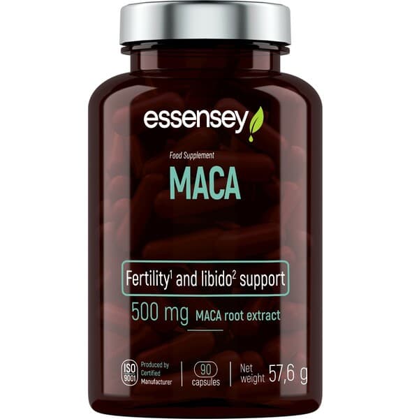 Essensey Maca 500mg 90 capsules – Essensey verpakking