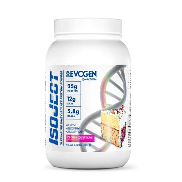 Evogen - IsoJect, IJs en confettitaart - 800 g – Evogen verpakking