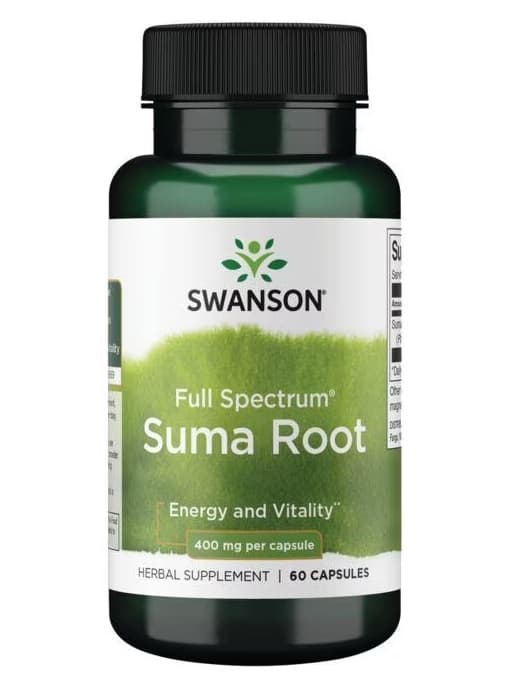 Swanson Full Spectrum Suma Root 500 mg - 60 kapslar – Swanson förpackning