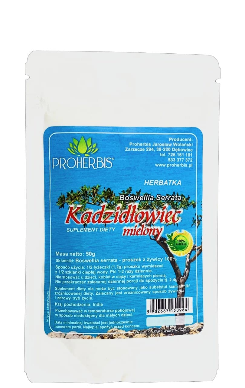 Proherbis - Frankincense Boswellia Serrata Resin Powder 50g – Proherbis Verpackung