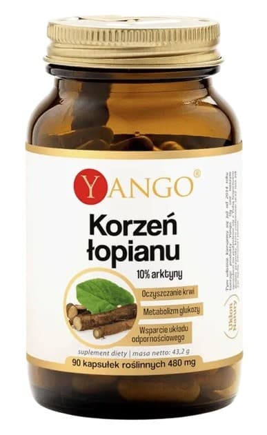 YANGO - Burdock Root - 90 Caps – Yango förpackning