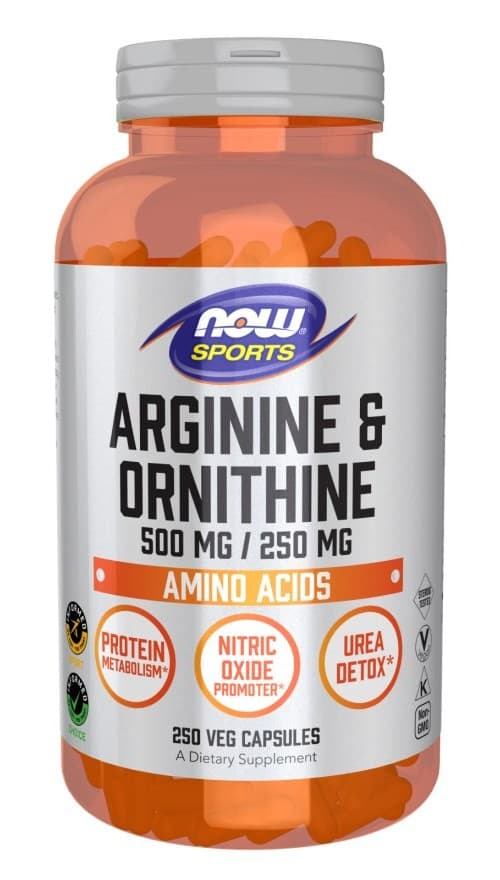 NOW Foods - Arginina & Ornitina 500 mg cápsulas – NOW Foods empaque