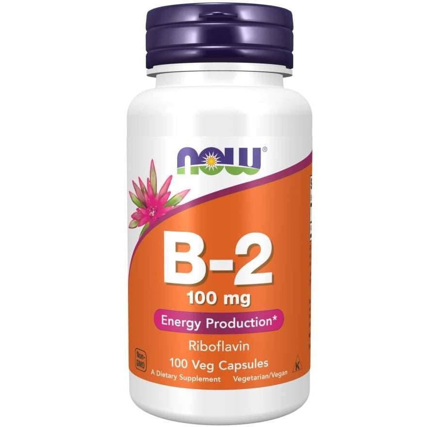 NOW Foods - Vitamin B-2 Riboflavine 100mg capsules – NOW Foods emballage