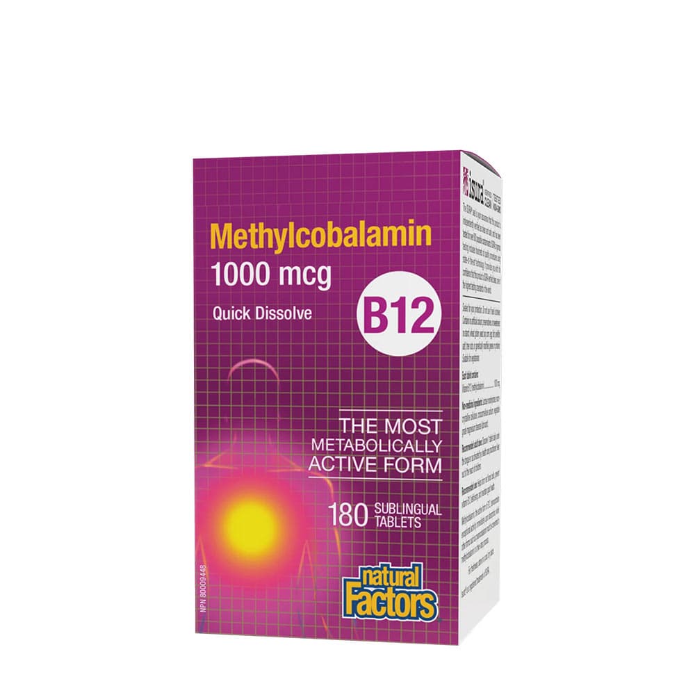 Natural Factors - B12 Methylcobalamin 1000mcg – Natural Factors packaging