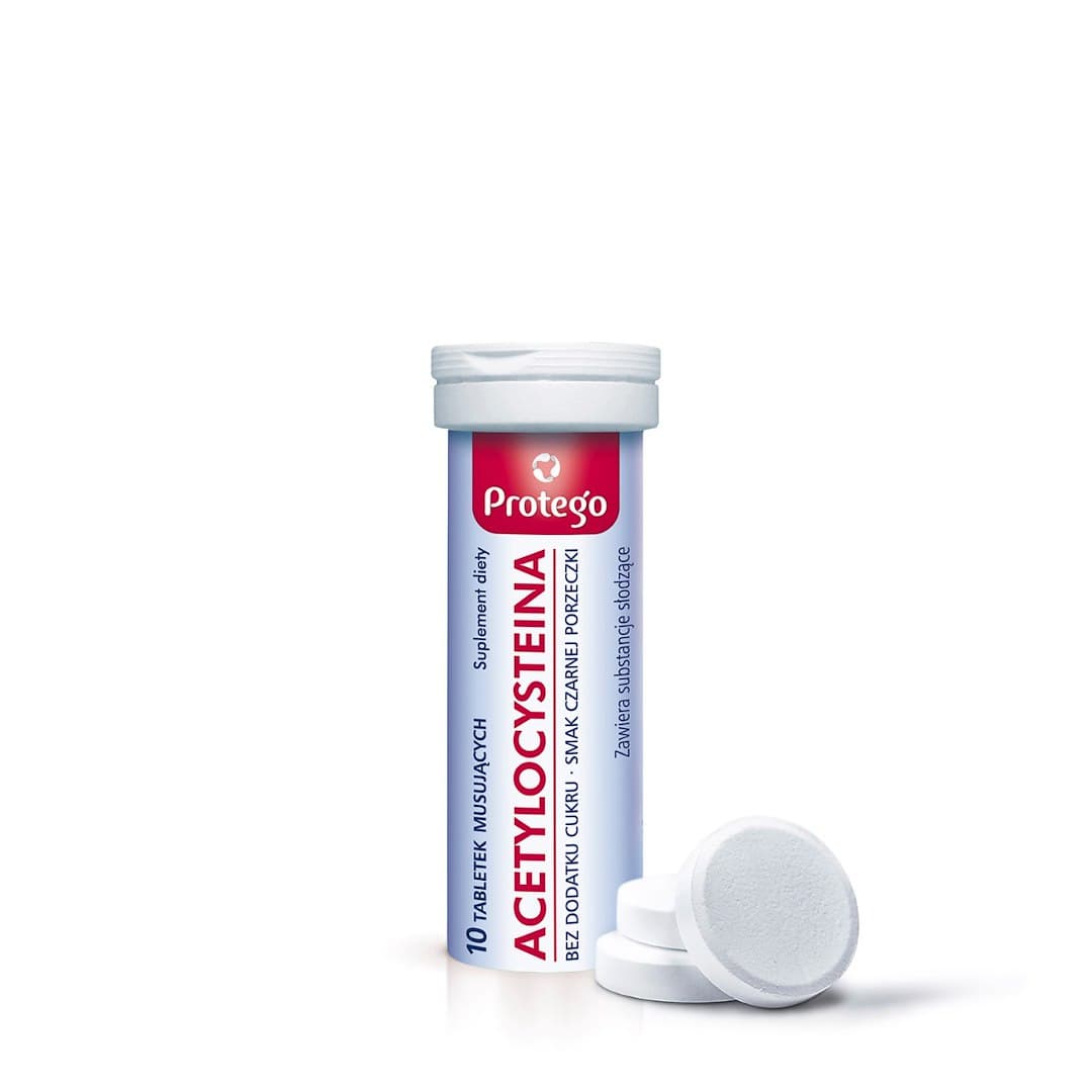Protego Acétylcystéine 10 comprimés effervescents | Salvum Lab – Protego packaging