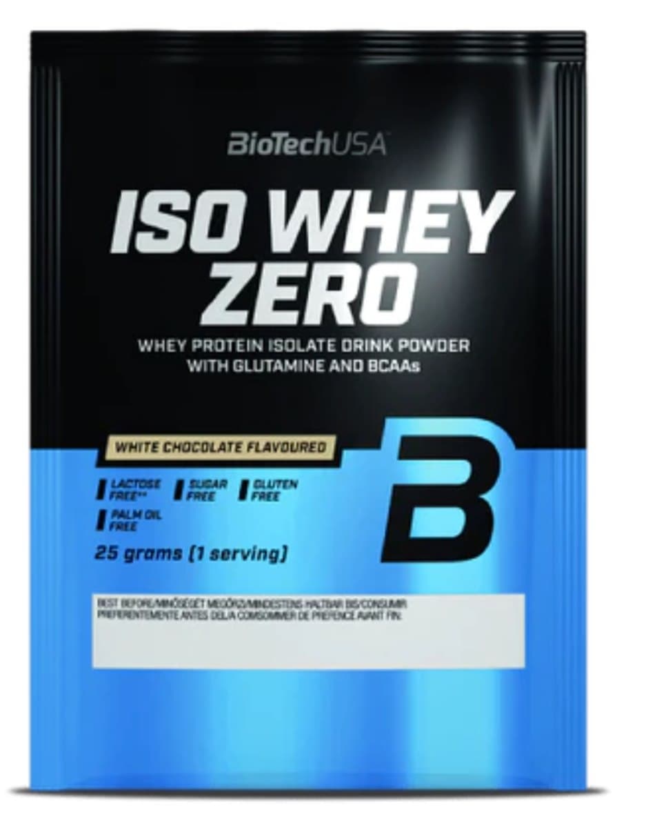 BioTechUSA Iso Whey 25g lactose reduced vit choklad – BioTechUSA förpackning
