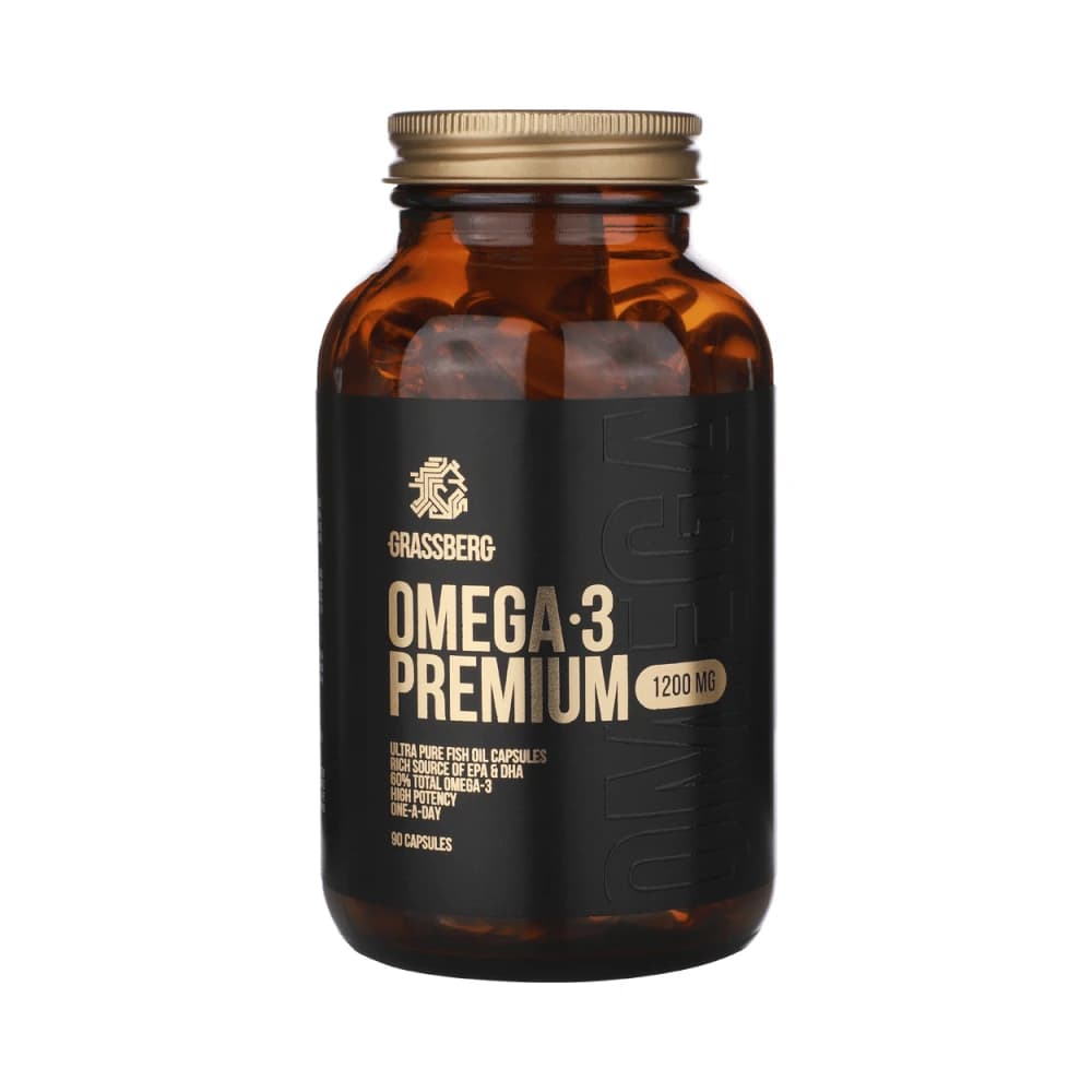Grassberg Omega-3 Premium 1200mg - Bezsmakowe – Grassberg opakowanie