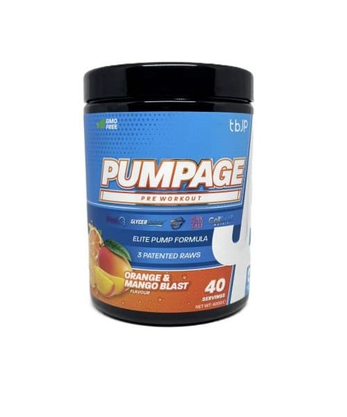 Trained by JP - Pumpage - Pre Workout – Trained by JP förpackning