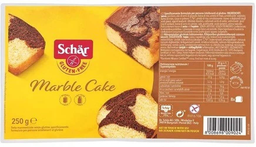 Schär - Schar Ciasto kakaowe Marmorkuchen 250 g – Schär förpackning