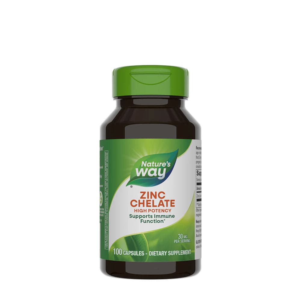 Nature's Way Zinc Chelate – 100 capsule – Nature's Way confezione