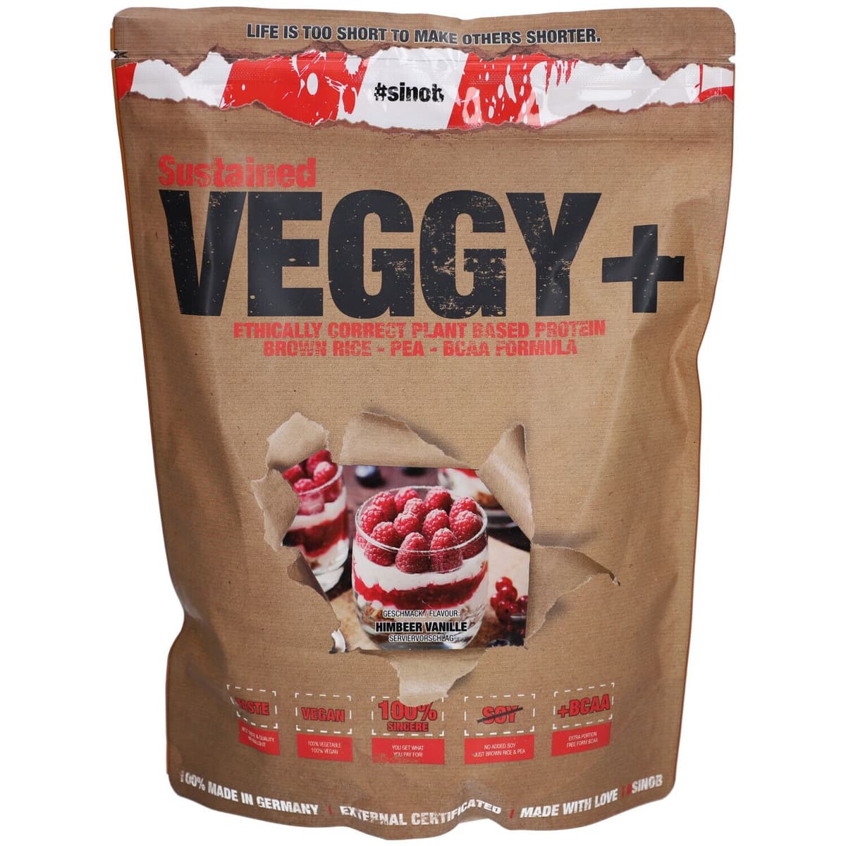Sinob - Sustained VEGGY+ veganes Protein – Sinob Verpackung