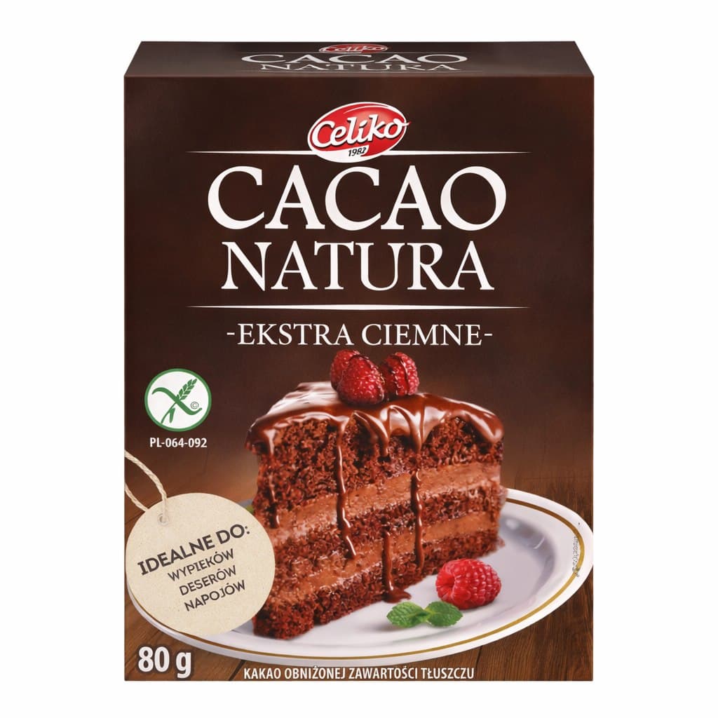 Celiko - Cacao Natura - 80g – Celiko förpackning