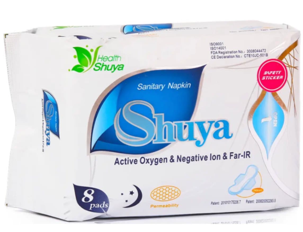 Shuya Health - Night Pads 8 stycken – Shuya Health förpackning