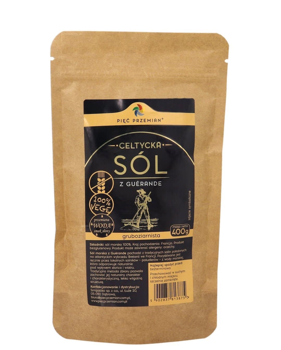Pięć Przemian - Sel celtique de Guérande à gros grains 400 g