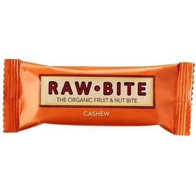 Barra de fruta y nueces de anacardo 50g – RawBite empaque