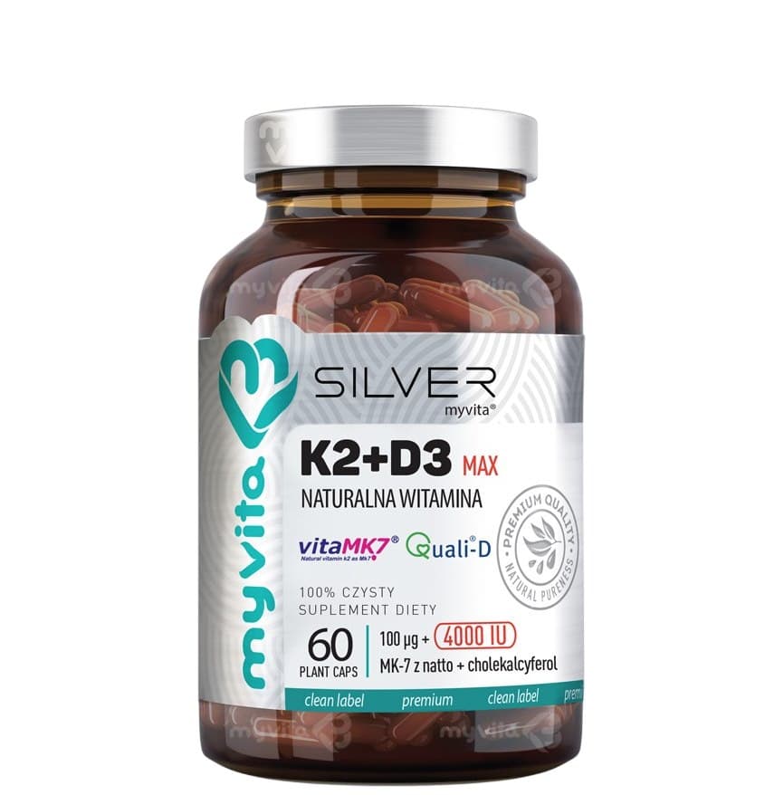 MyVita - Vitamin K2 100mcg + D3 4000IU Capsules – MyVita packaging